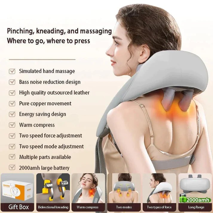 65% OFF – Electric Neck & Shoulder Massager for Instant Pain Relief